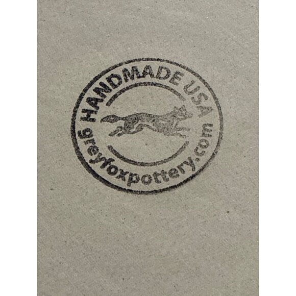 Westhampton Beach Brewing Co. NY Grey Fox Pottery 20 oz Mug  Red & Blue Glaze - Picture 5 of 8